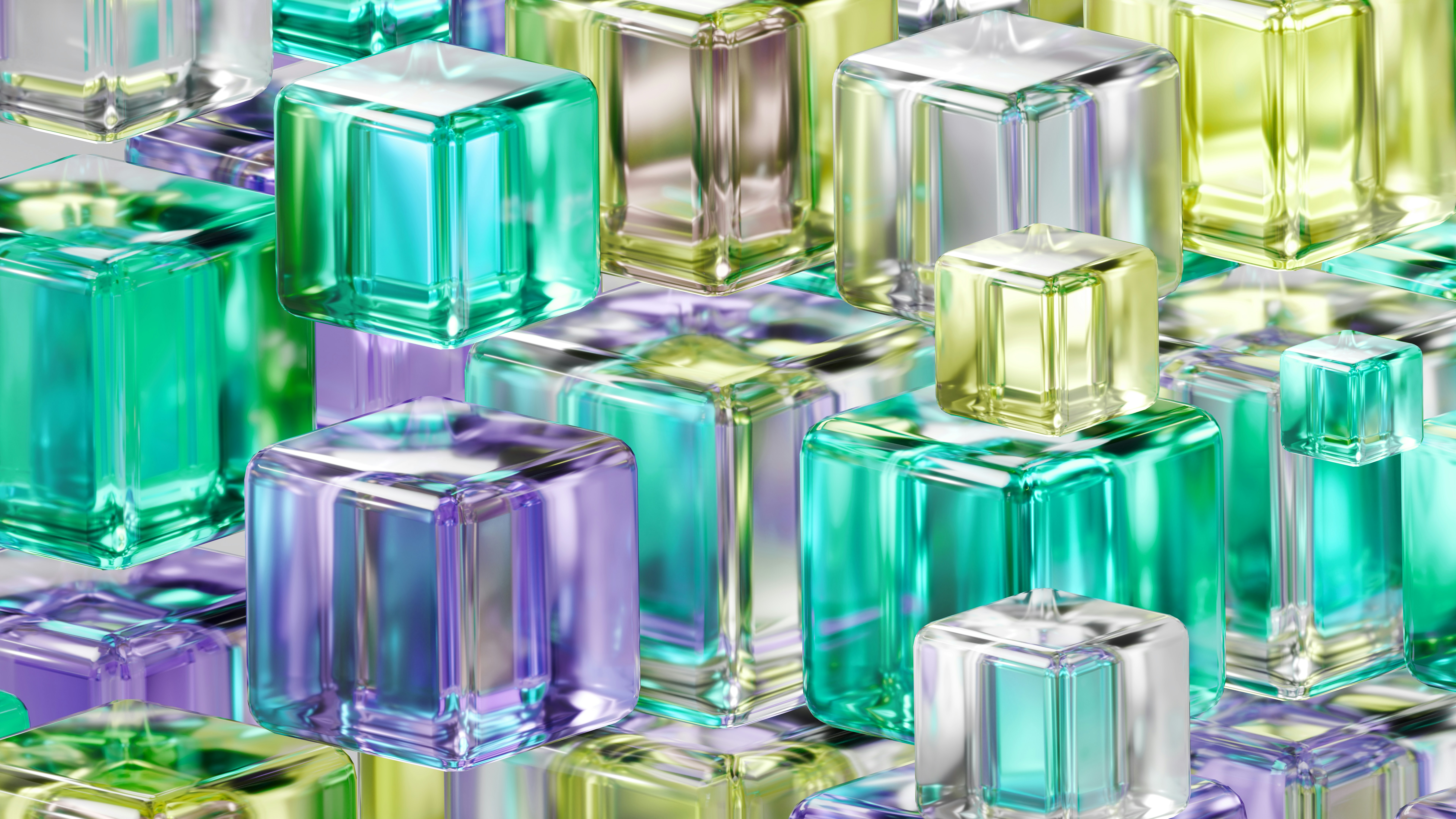 Glass structure colorful