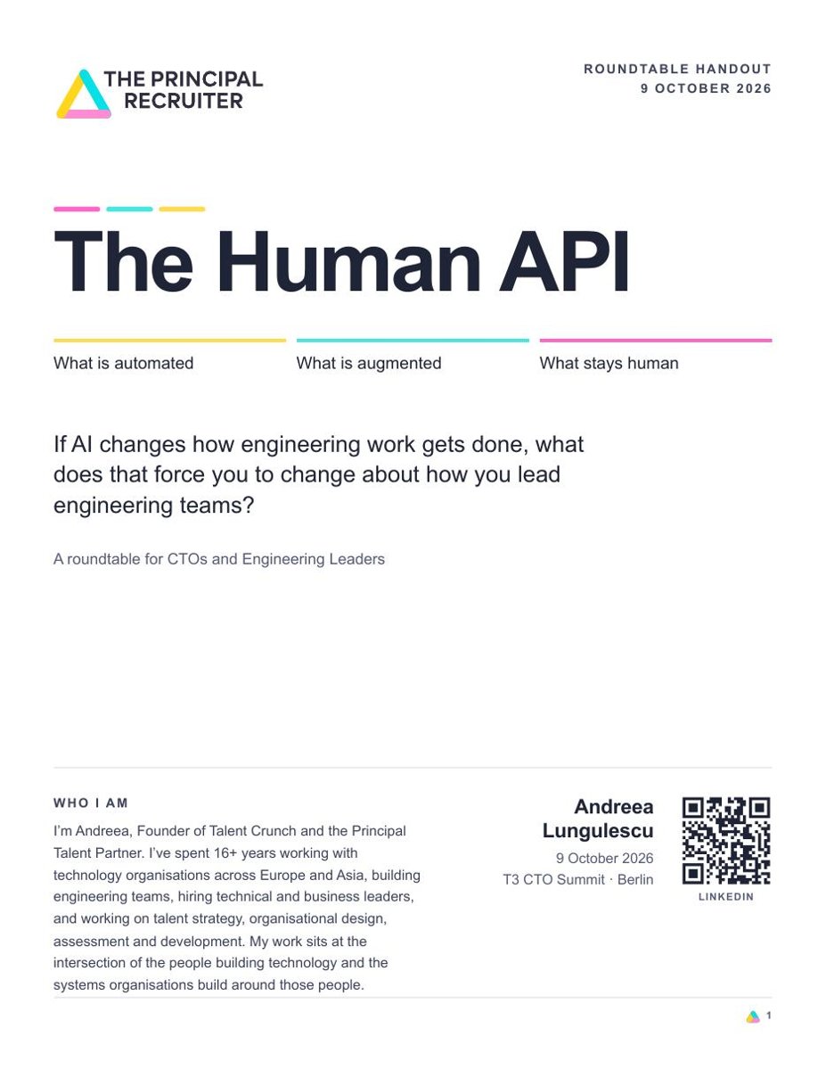 Cover of The Human API roundtable handout