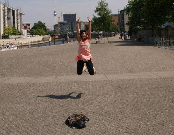 Andreea Happy in 2014 - The Buildings were still in the making - 1st Visit in Berlin