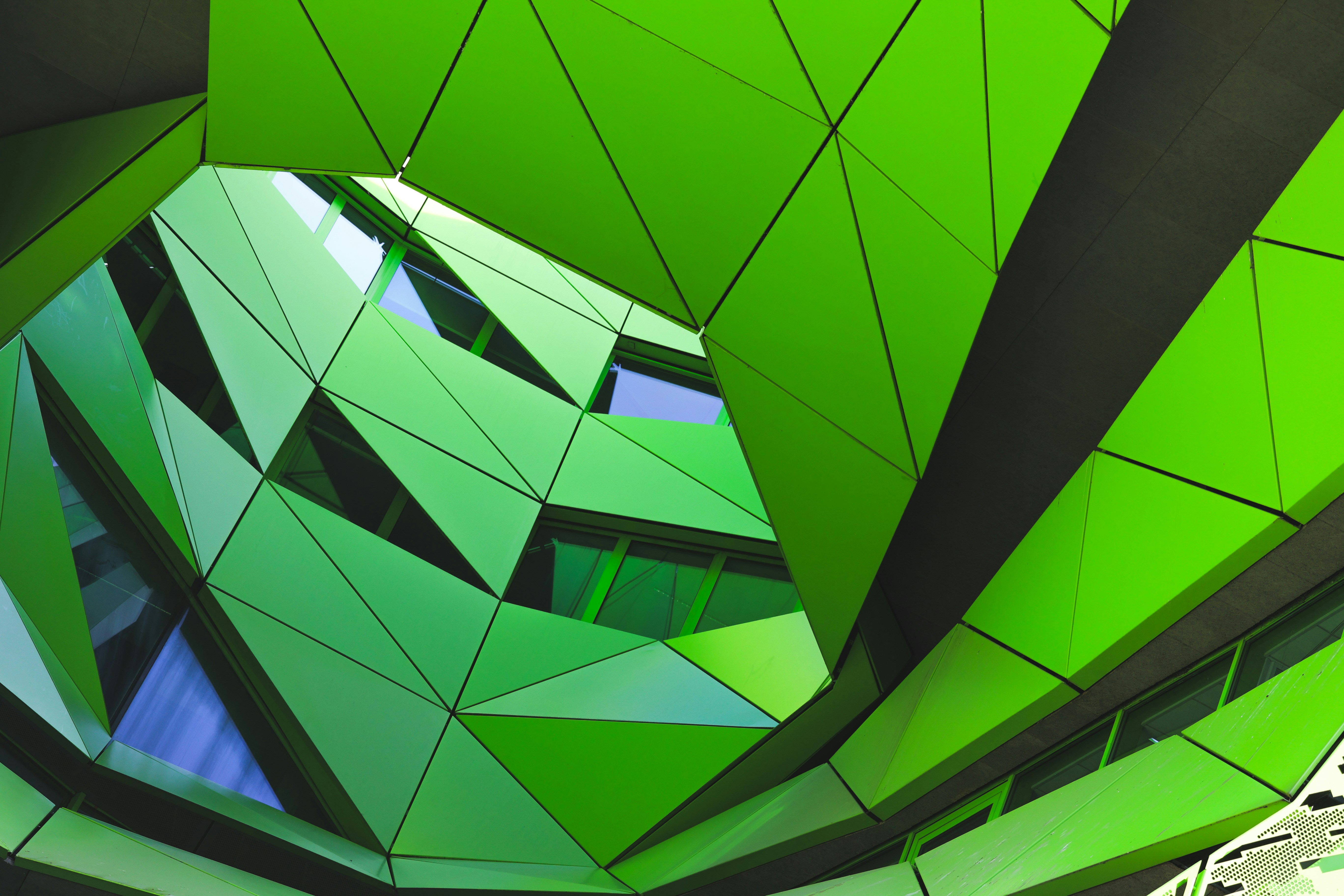 Geometric glass architecture green